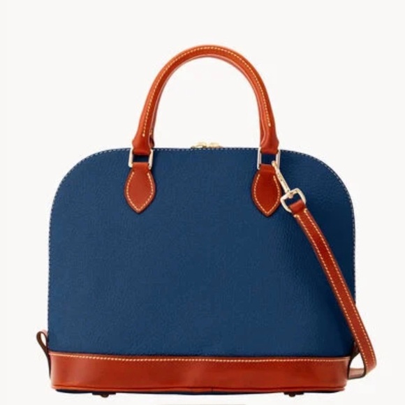 Dooney & Bourke Pebble Grain Zip Zip Satchel  Crossbody – New 2025 “Jeans” NWT - Picture 4 of 10